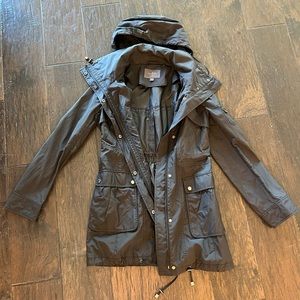 Black Cole Haan Rain coat